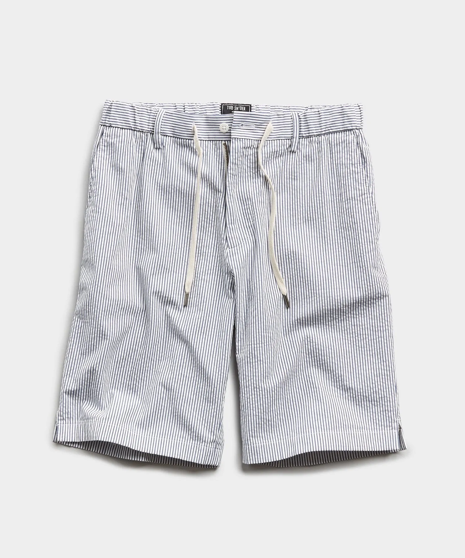 10" Seersucker Traveler Short in Blue