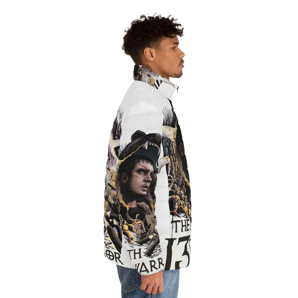 13th Warrior Men's Puffer Jacket - Warm and Weatherproof Outerwear