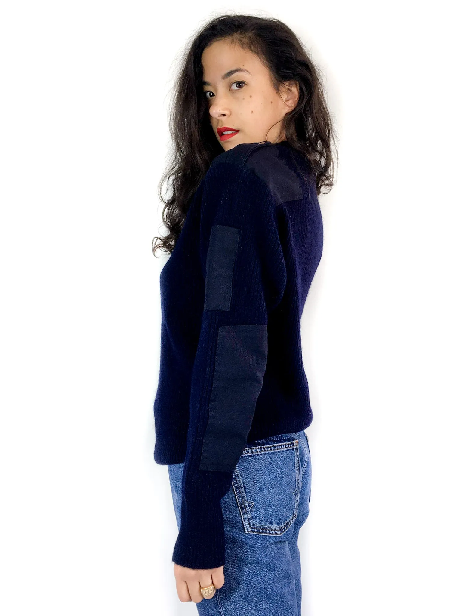 90s vintage unisex crew neck sweater, French army supply