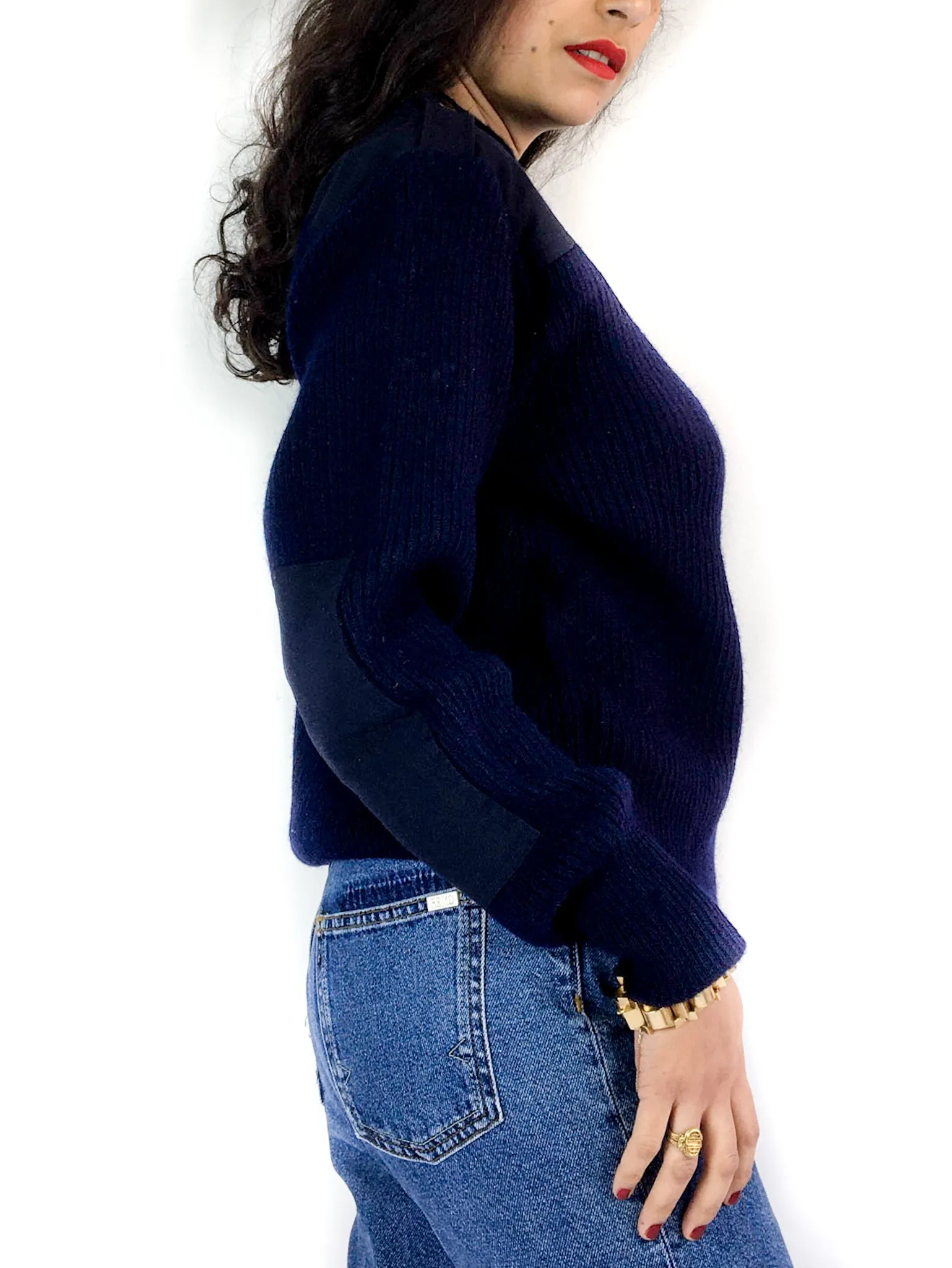 90s vintage unisex crew neck sweater, French army supply