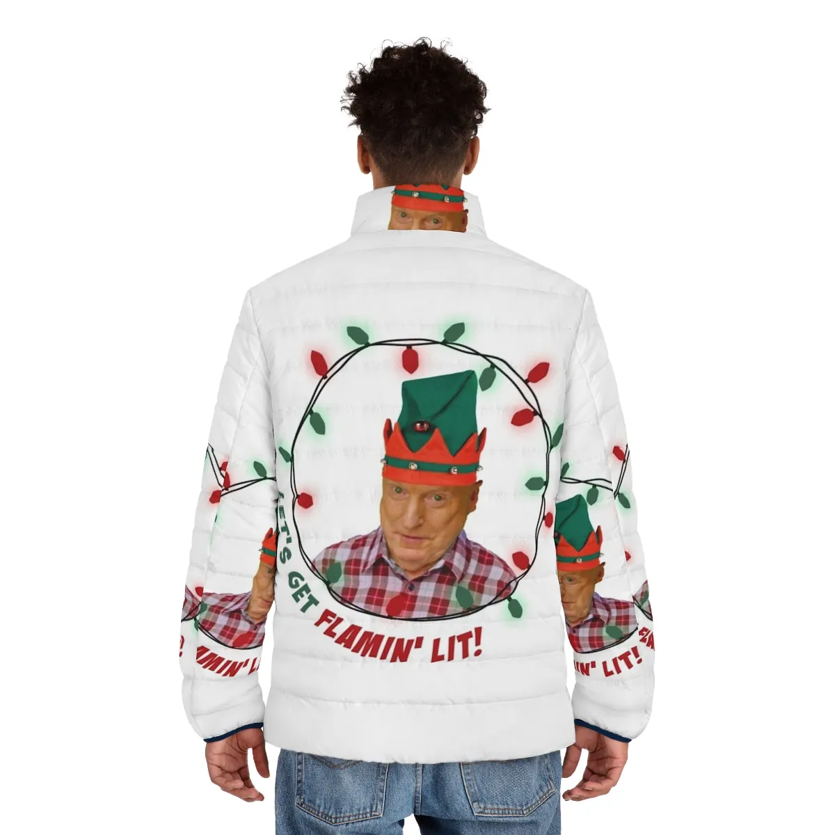 Alf Elf Puffer Jacket - Ugly Christmas Sweater for Aussie Fans