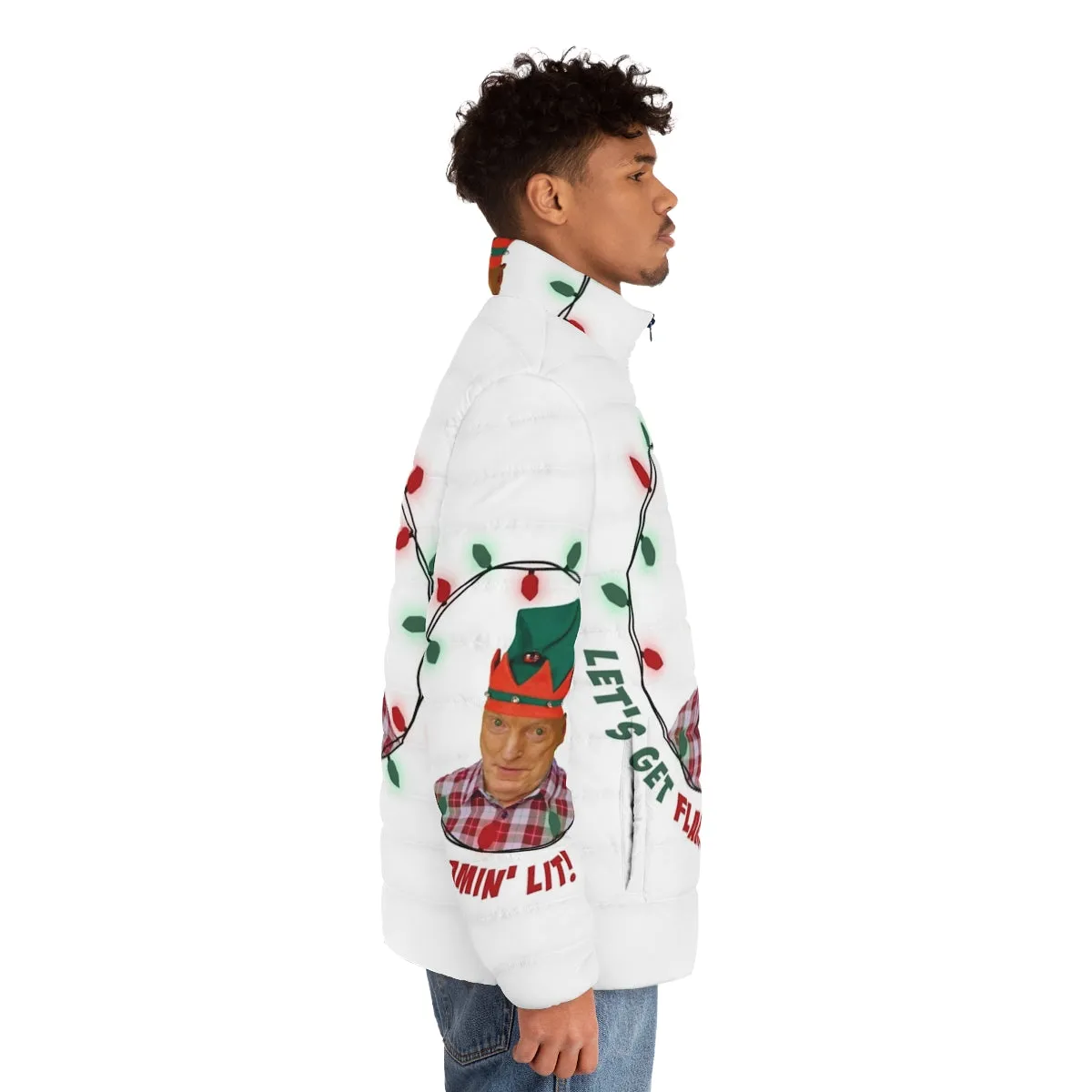 Alf Elf Puffer Jacket - Ugly Christmas Sweater for Aussie Fans