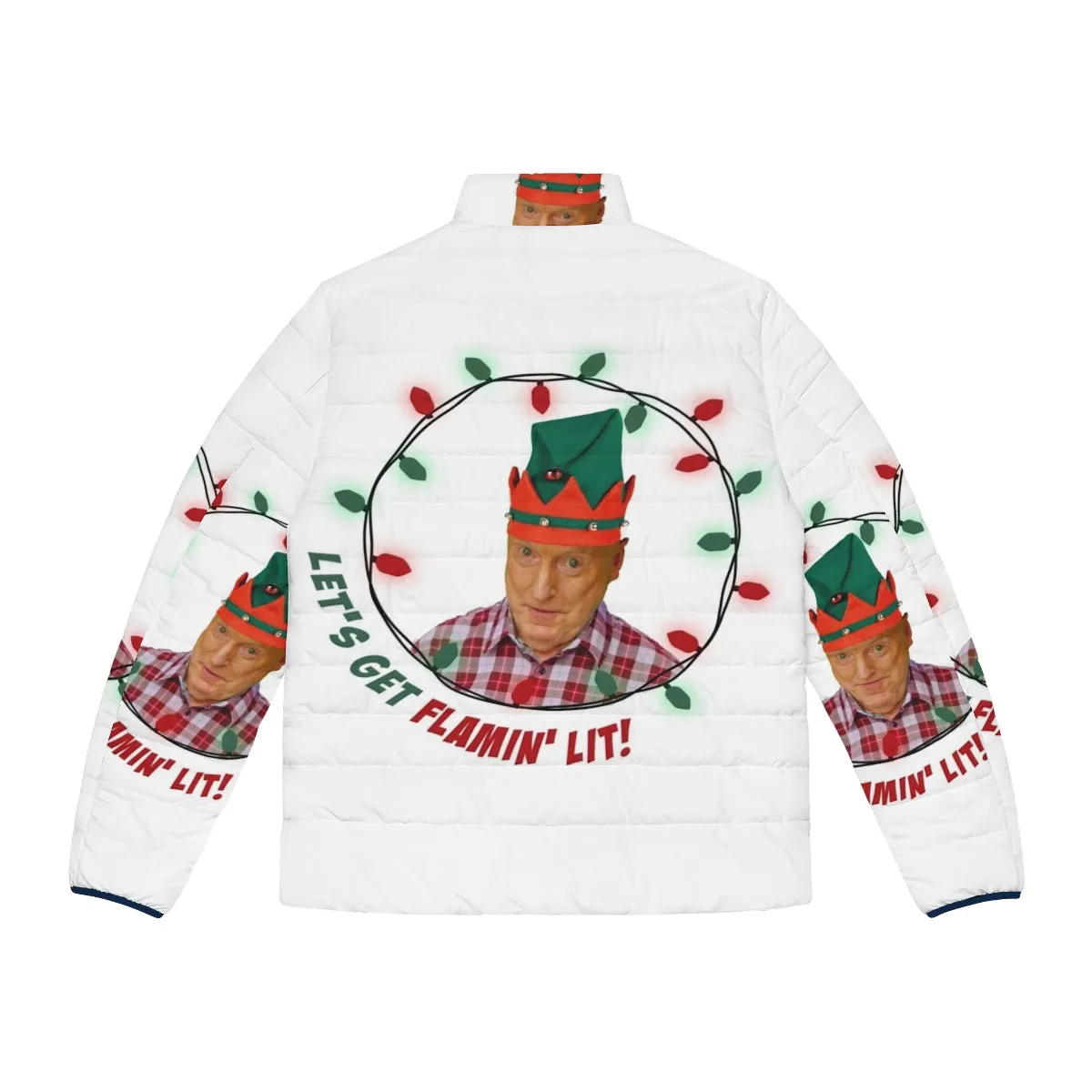 Alf Elf Puffer Jacket - Ugly Christmas Sweater for Aussie Fans