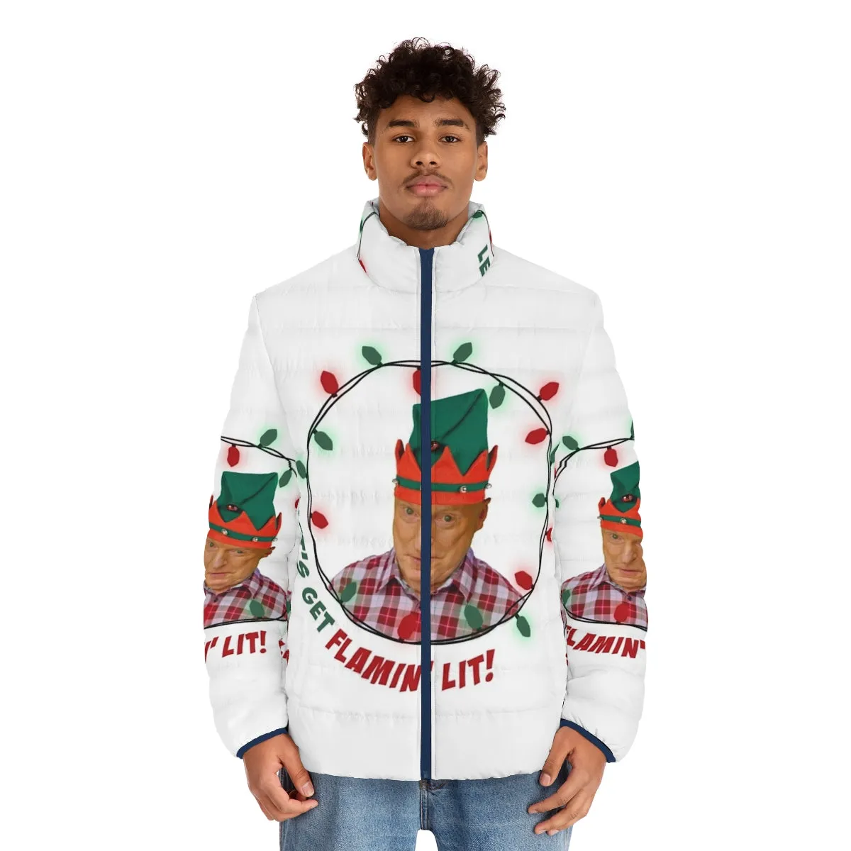 Alf Elf Puffer Jacket - Ugly Christmas Sweater for Aussie Fans
