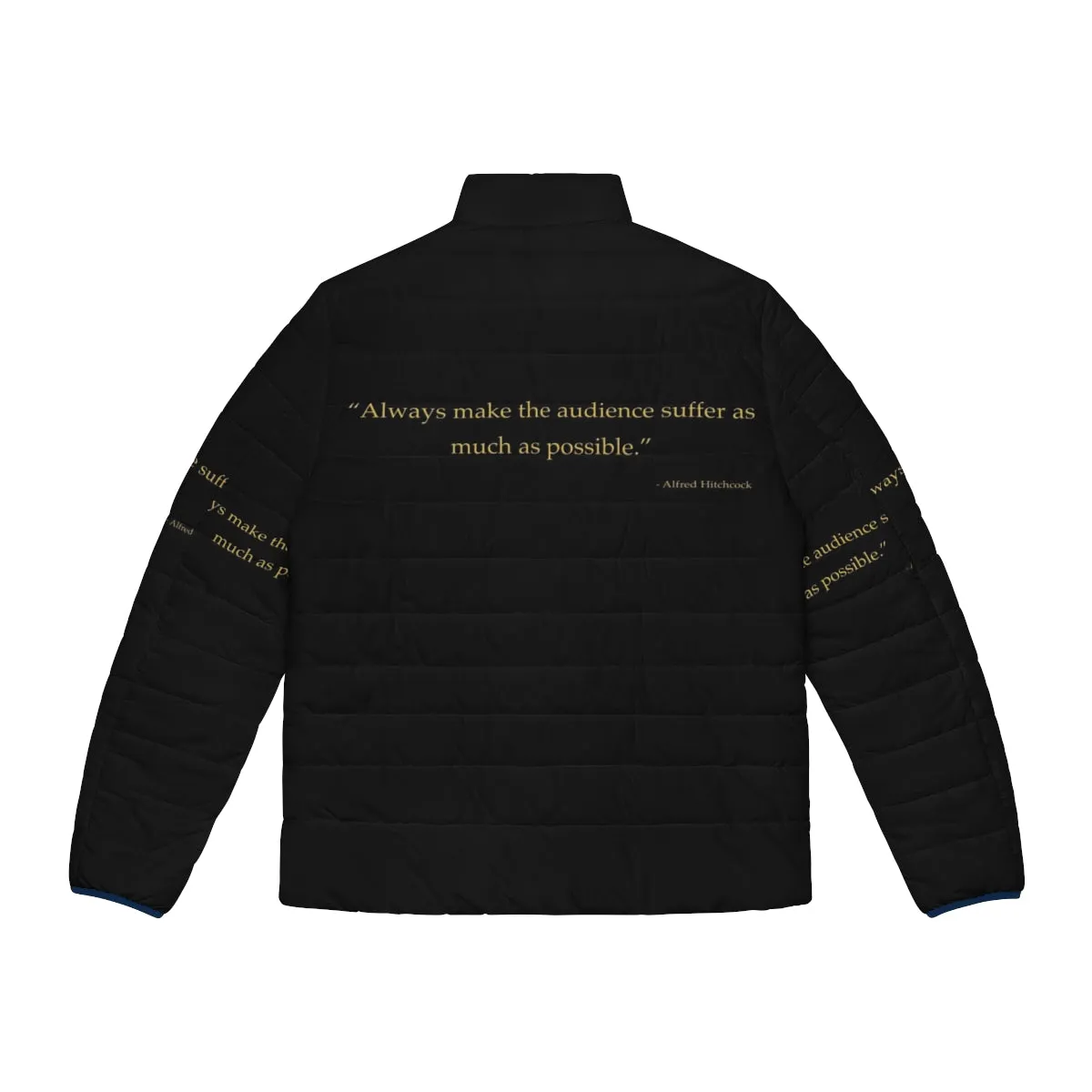 Alfred Hitchcock Quote "Sweet Revenge" Puffer Jacket