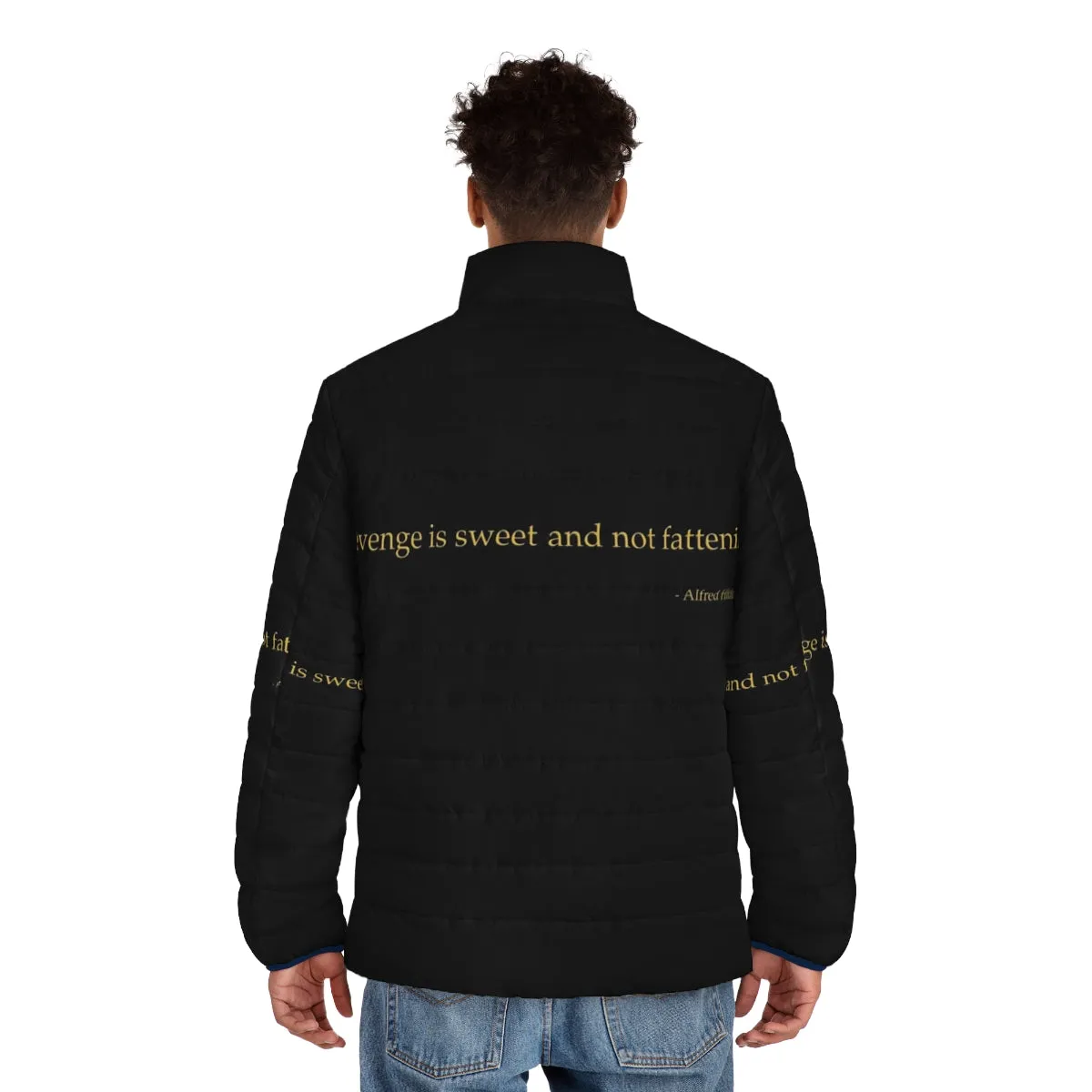 Alfred Hitchcock Quote "Sweet Revenge" Puffer Jacket