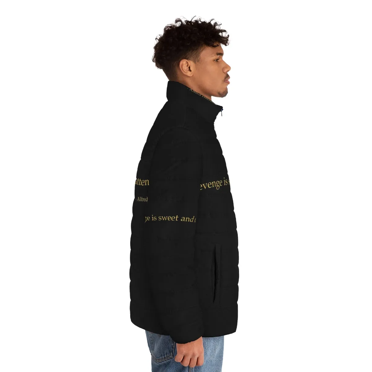 Alfred Hitchcock Quote "Sweet Revenge" Puffer Jacket