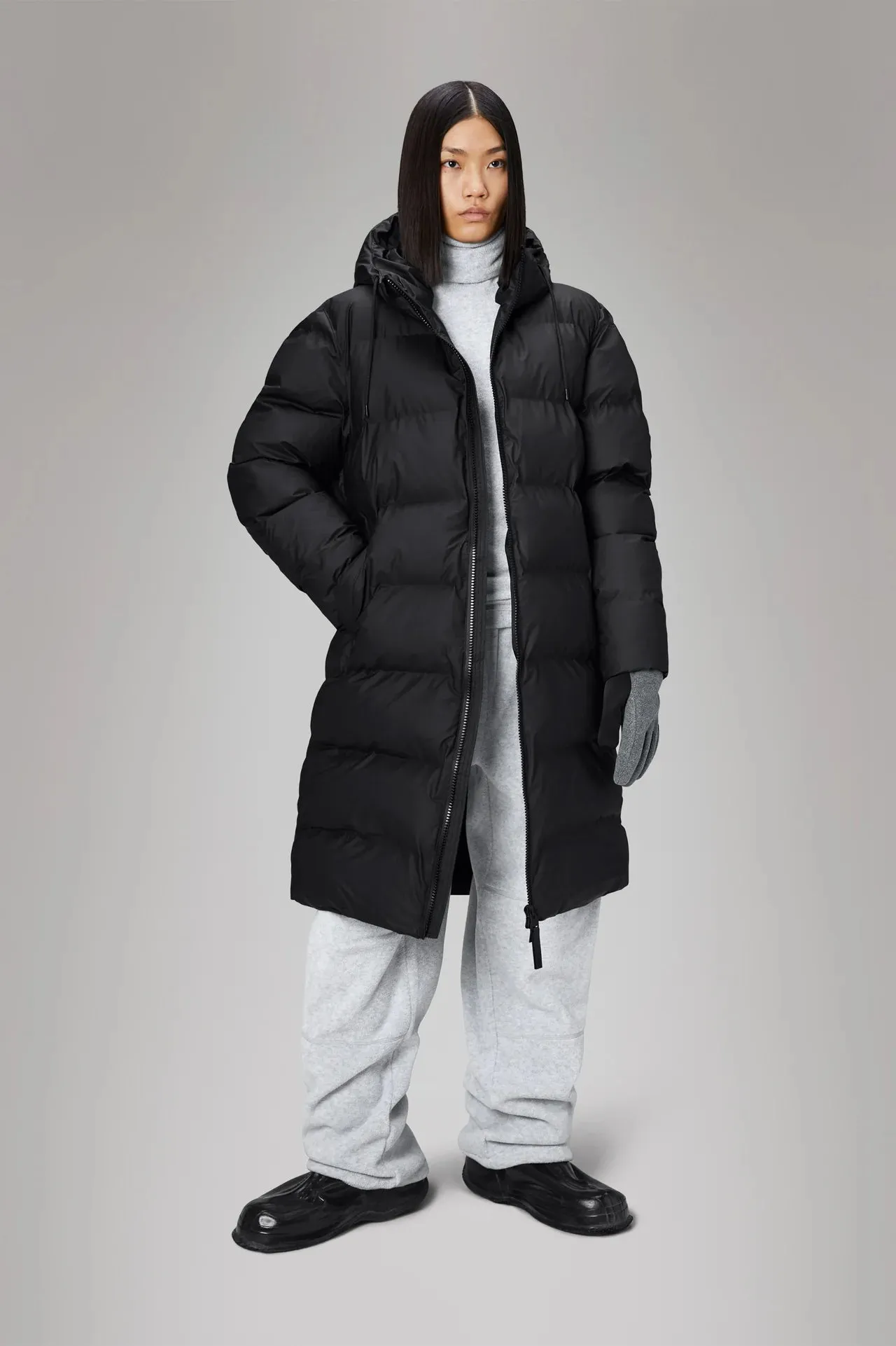 Alta Longer Puffer Jacket W3T4 - Black