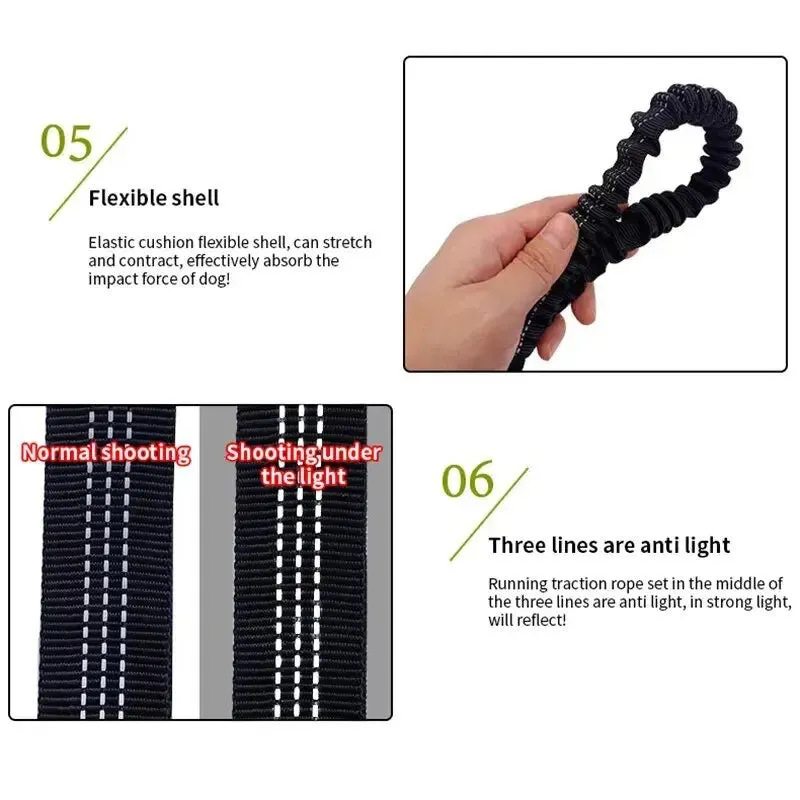 Anniepaw Dog Leash Nylon Hand Freely Dogs Harness Collar Jogging Running Lead Adjustable Waist Leashes Traction Belt Rope Pet Products