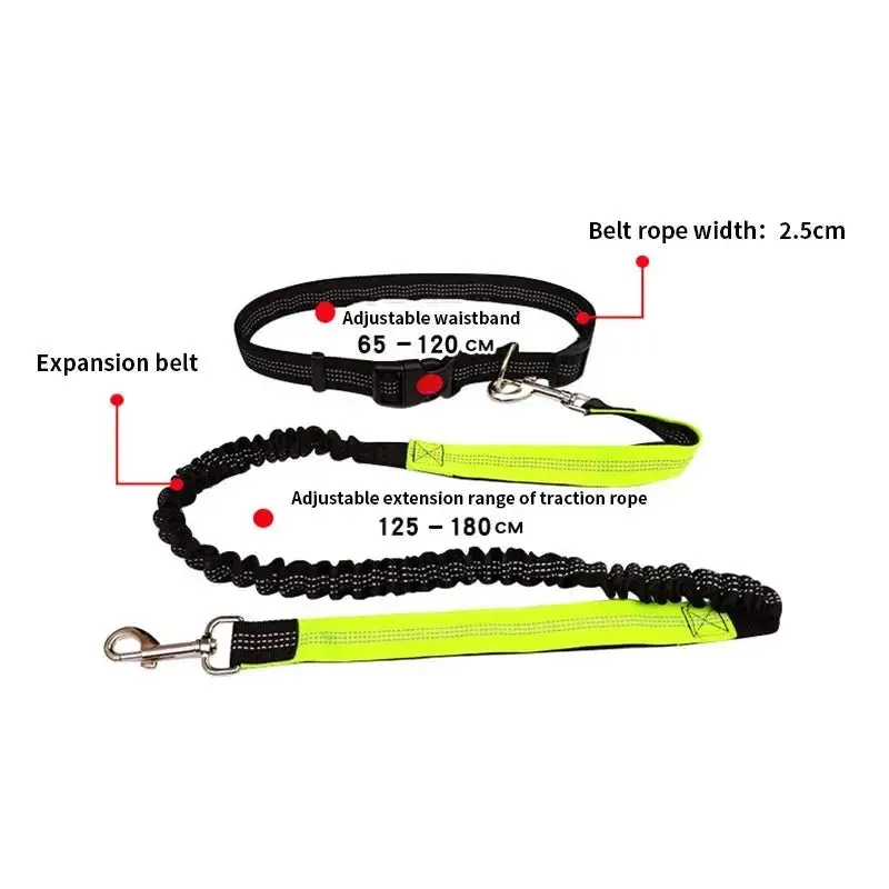 Anniepaw Dog Leash Nylon Hand Freely Dogs Harness Collar Jogging Running Lead Adjustable Waist Leashes Traction Belt Rope Pet Products