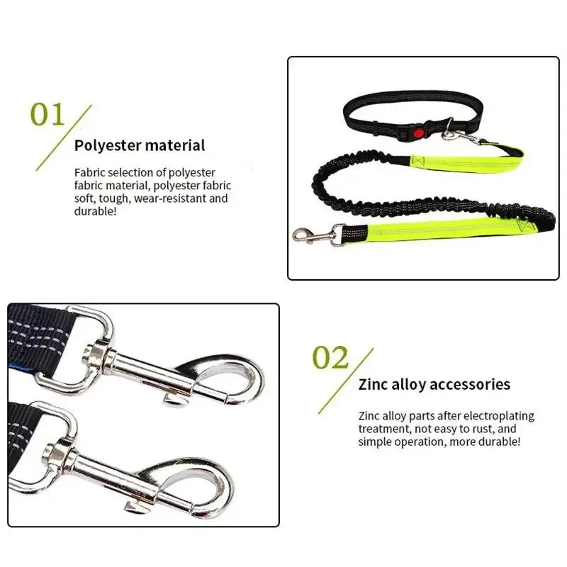Anniepaw Dog Leash Nylon Hand Freely Dogs Harness Collar Jogging Running Lead Adjustable Waist Leashes Traction Belt Rope Pet Products