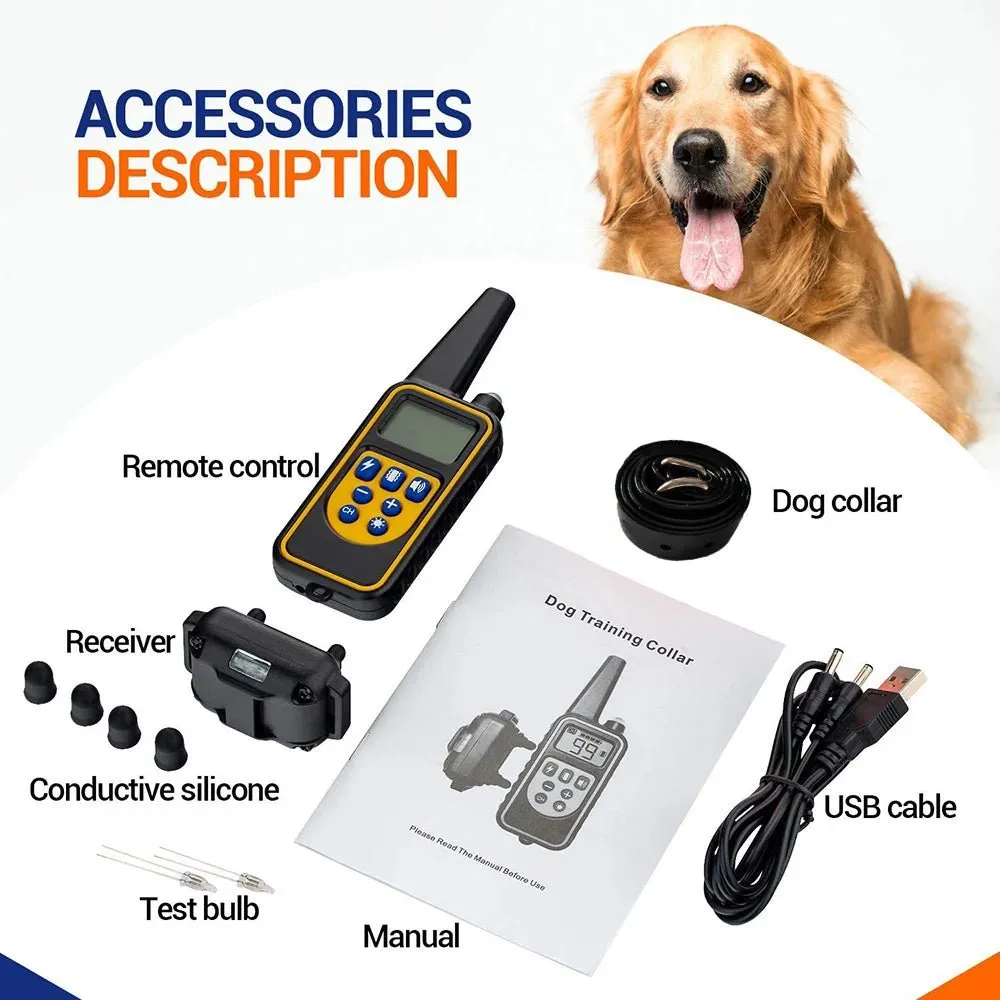 AnniePaw Rechargeable Dog Training Collar - Shock & Vibration with Clicker