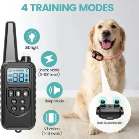 AnniePaw Rechargeable Dog Training Collar - Shock & Vibration with Clicker