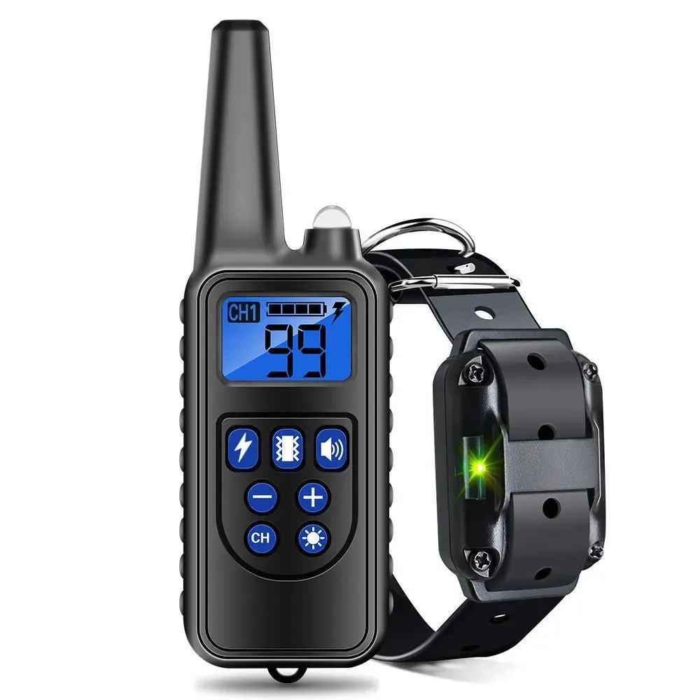 AnniePaw Rechargeable Dog Training Collar - Shock & Vibration with Clicker