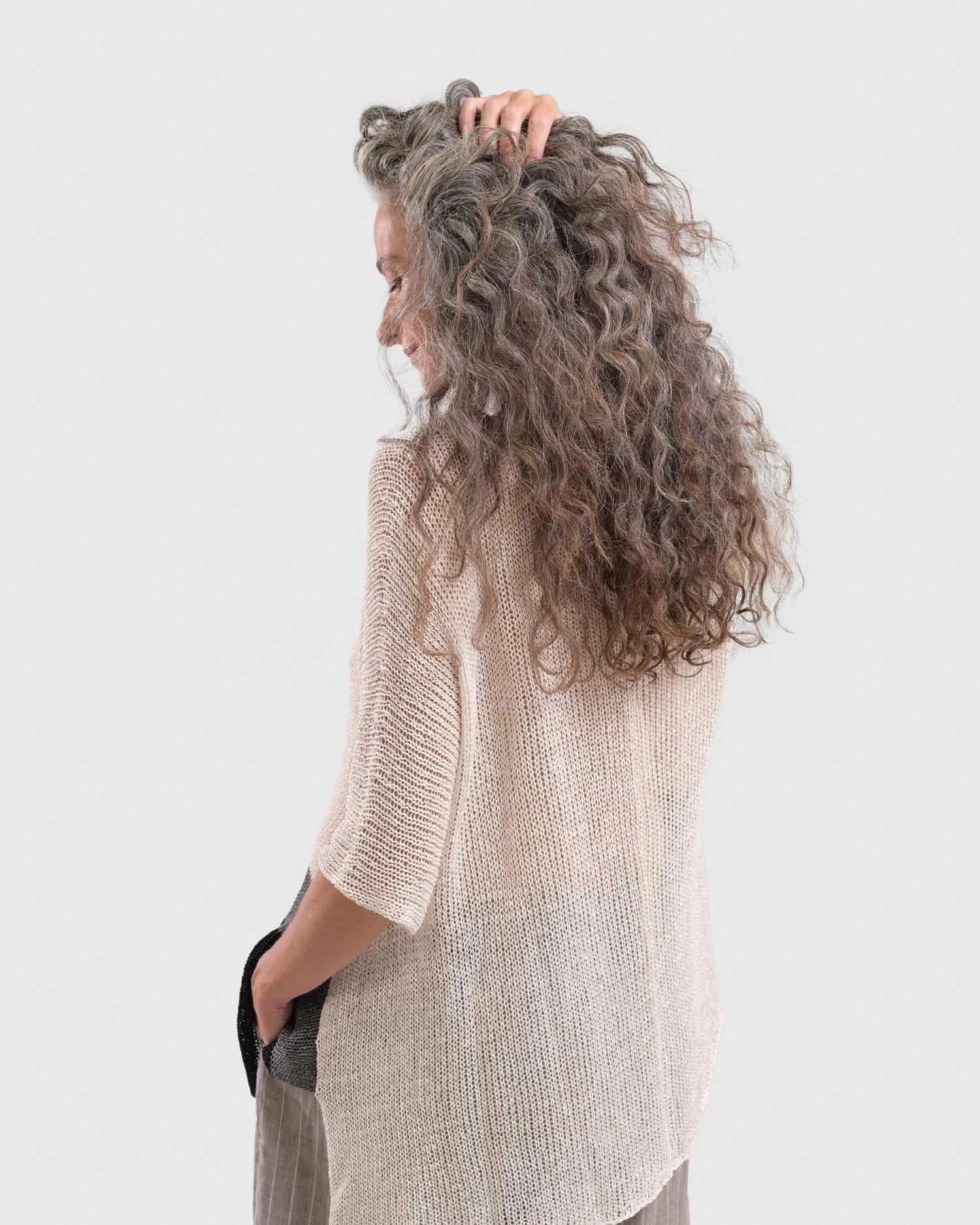 Arc Tunic Sweater, White