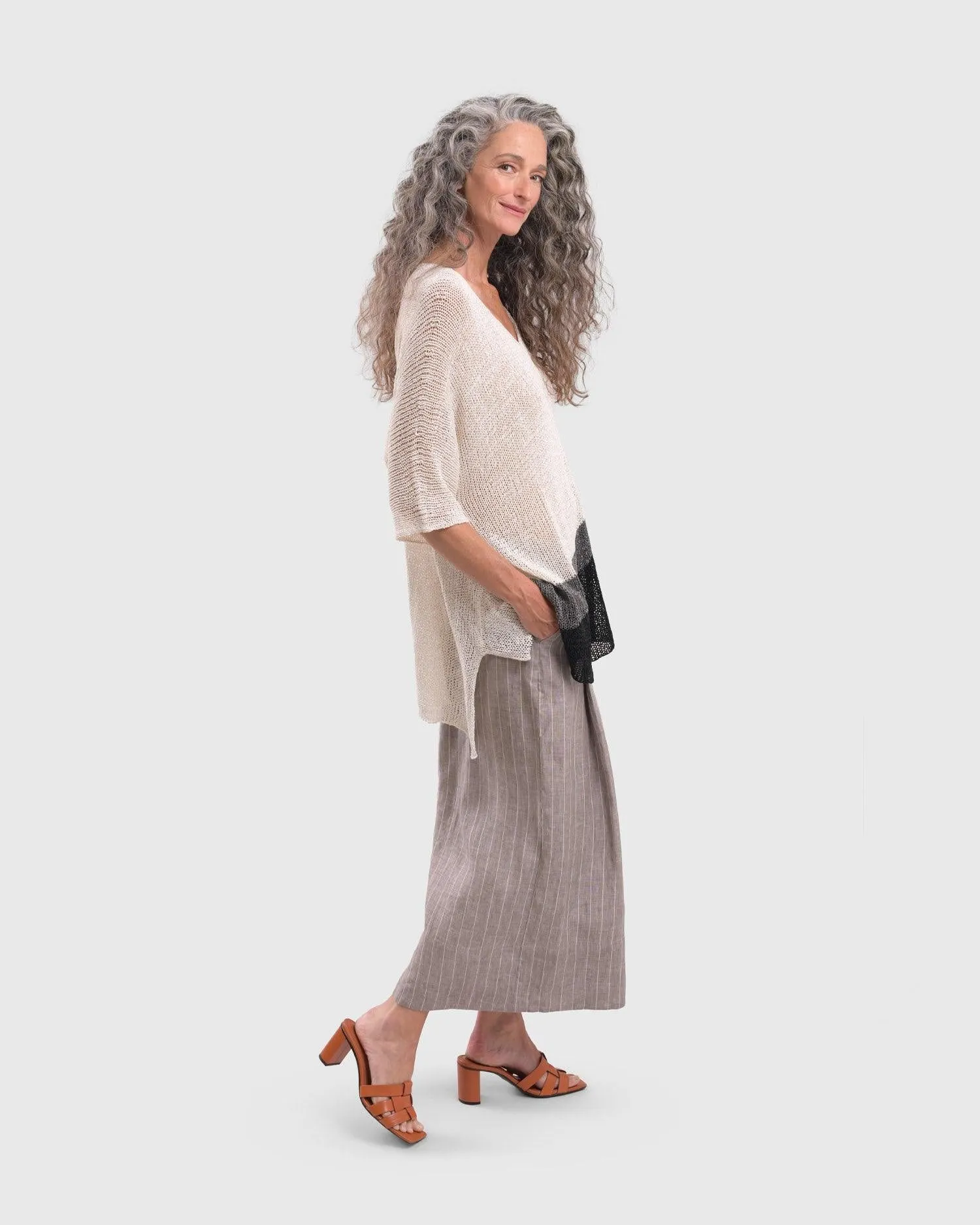 Arc Tunic Sweater, White