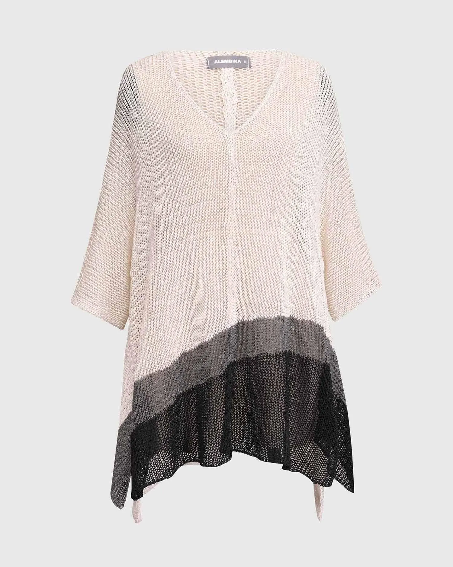 Arc Tunic Sweater, White