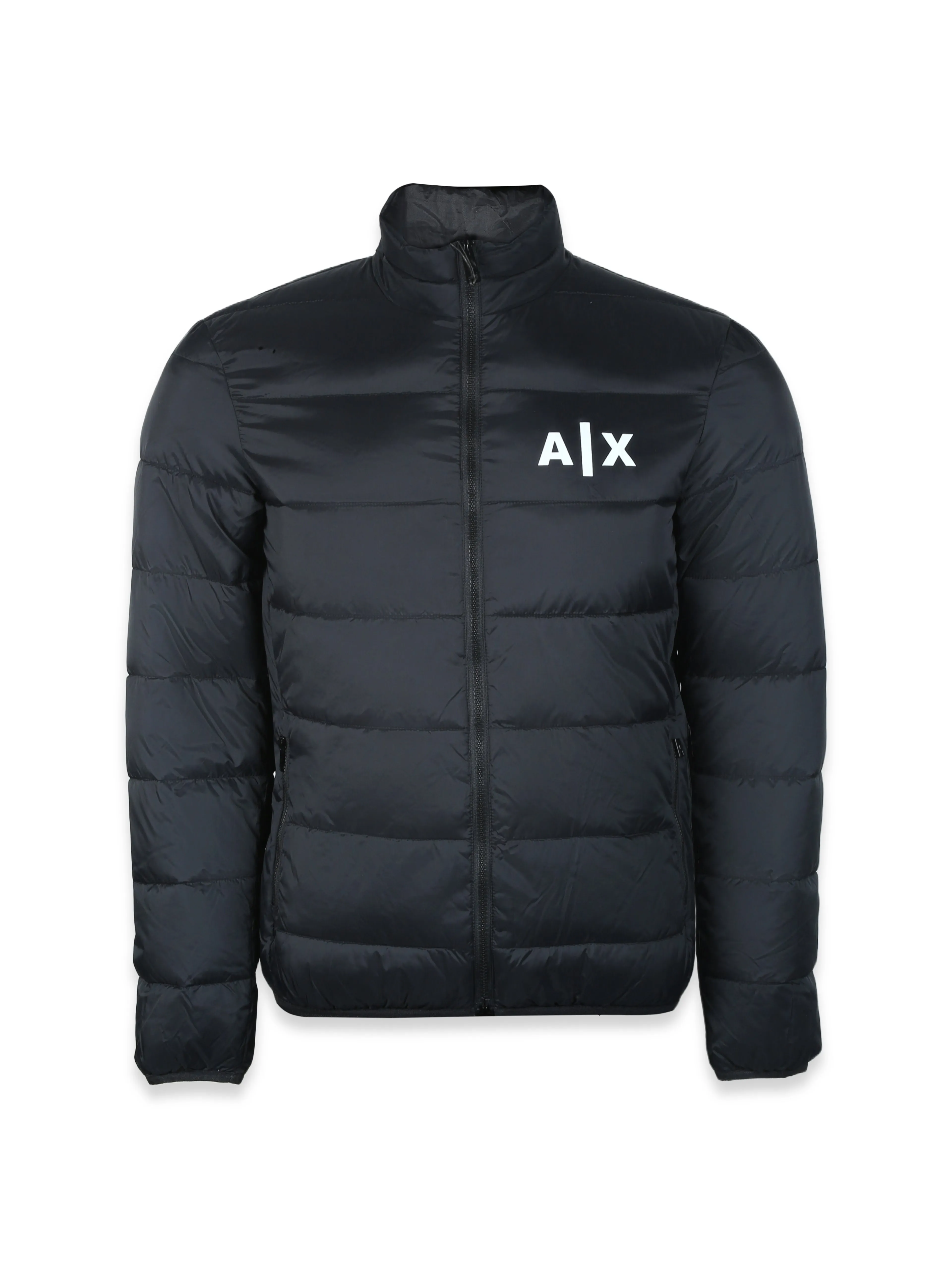 A/X Mens L/S White A/X Print Puffer Jacket 7VZB09ZMP2Z
