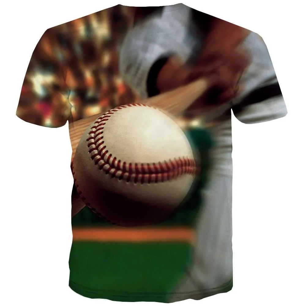 Baseball T shirts Men Stadium Tshirts Cool Game Tshirts Novelty White Tshirts Casual