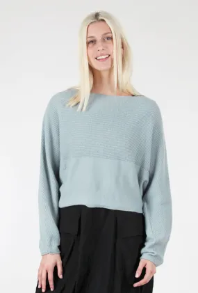 Batwing-Sleeve Crop Sweater, Balsam