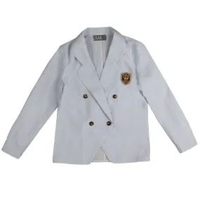Belati Light Blue Striped Seersucker Jacket (BJ1589)