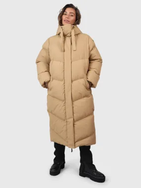 Bigsury Women Long Puffer Coat | Desert