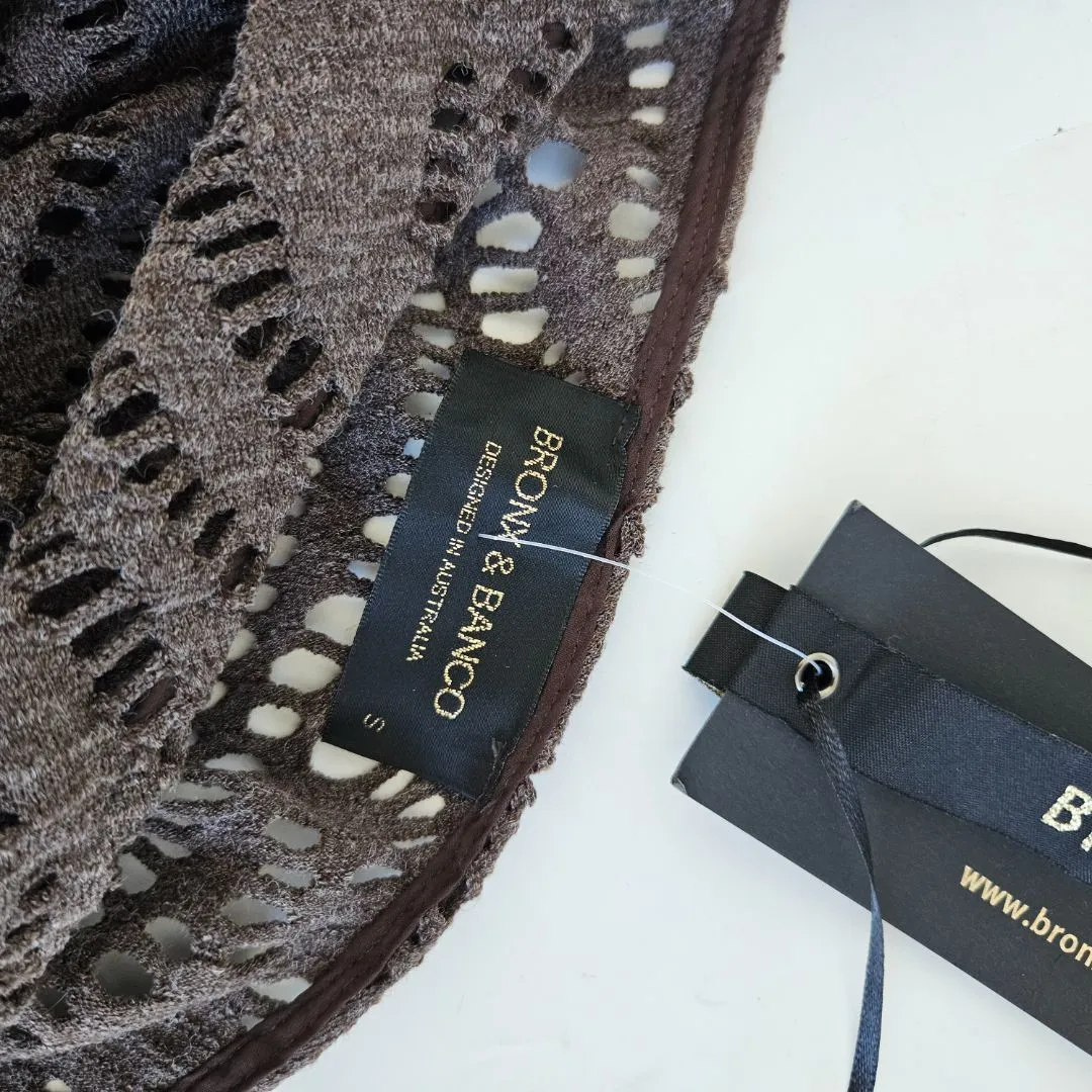 Bronx and Banco Brown Eyelit Maxi dress