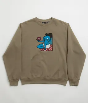 by Parra Future Visions Crewneck Sweatshirt - Stone Grey