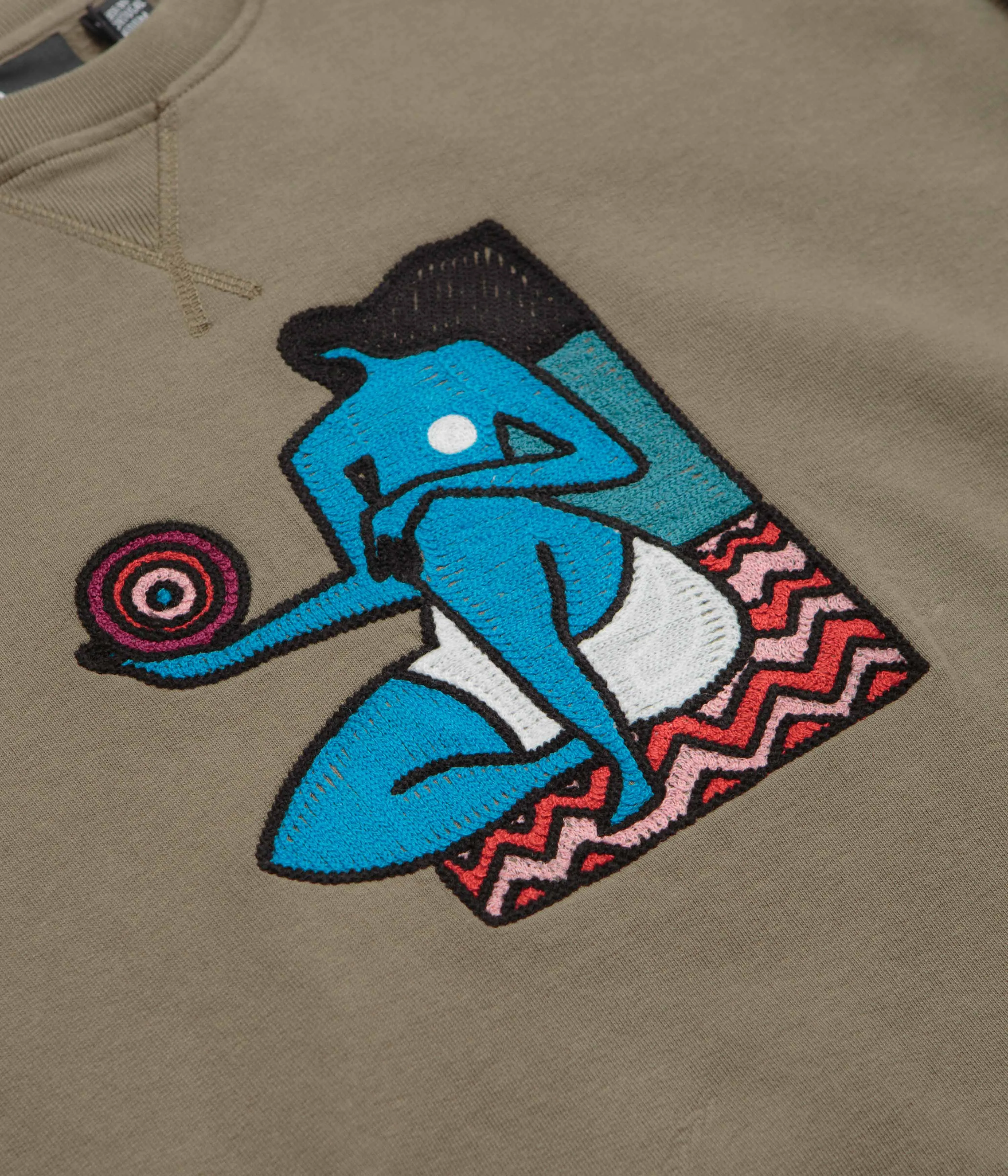 by Parra Future Visions Crewneck Sweatshirt - Stone Grey