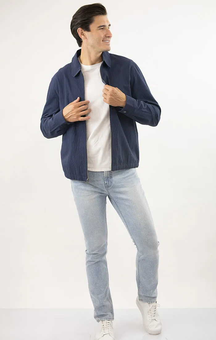 Charles Seersucker Full Zip Jacket