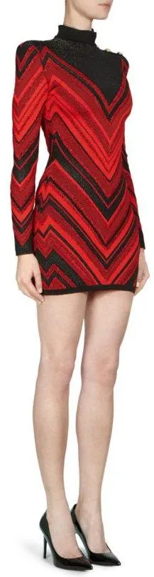 Chevron Knit Bodycon Dress