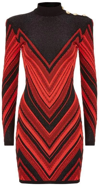 Chevron Knit Bodycon Dress
