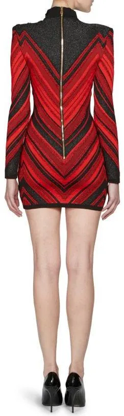 Chevron Knit Bodycon Dress