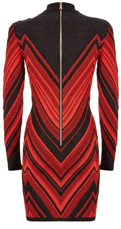 Chevron Knit Bodycon Dress