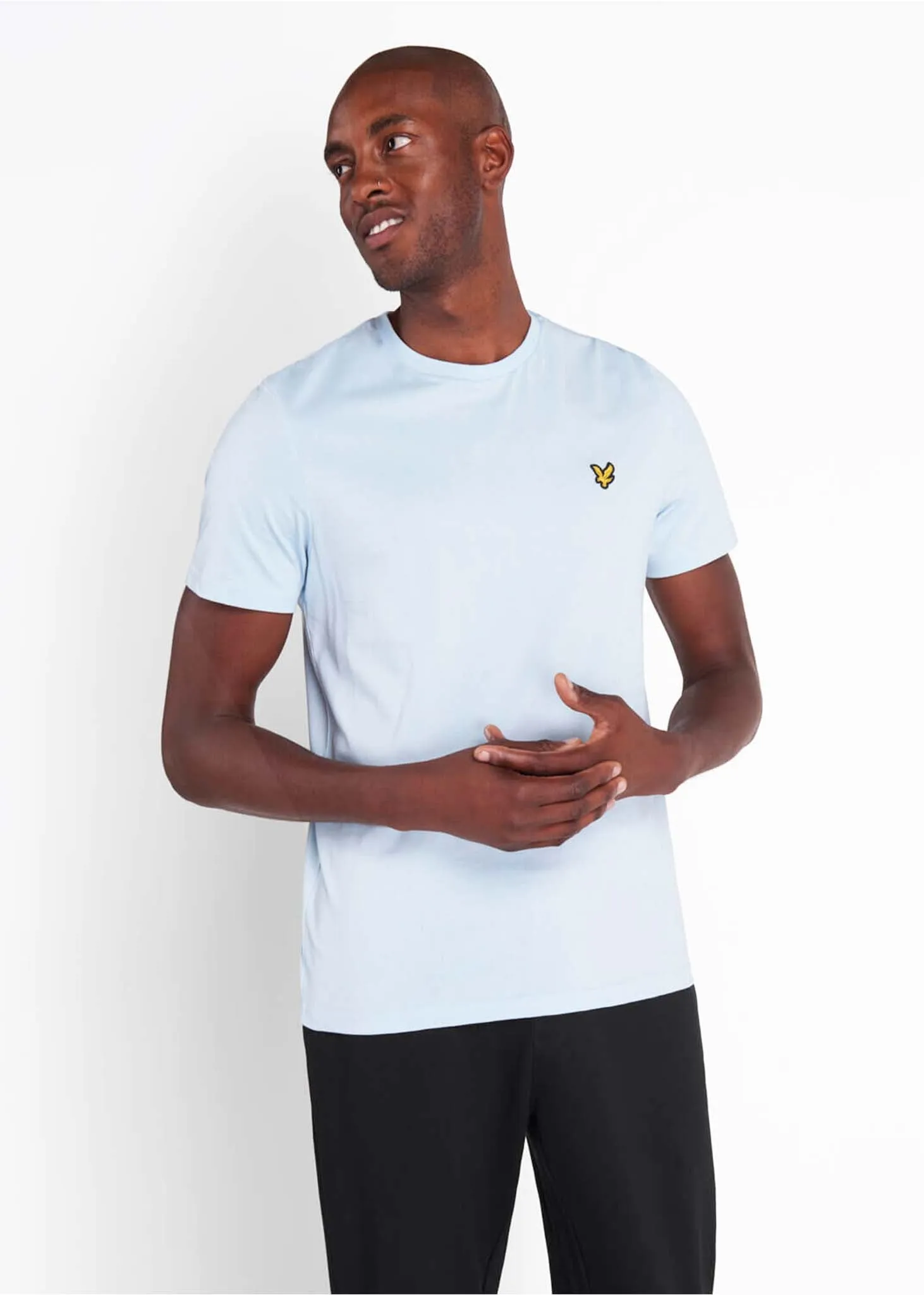 Crew Neck T-Shirt - pastel blue