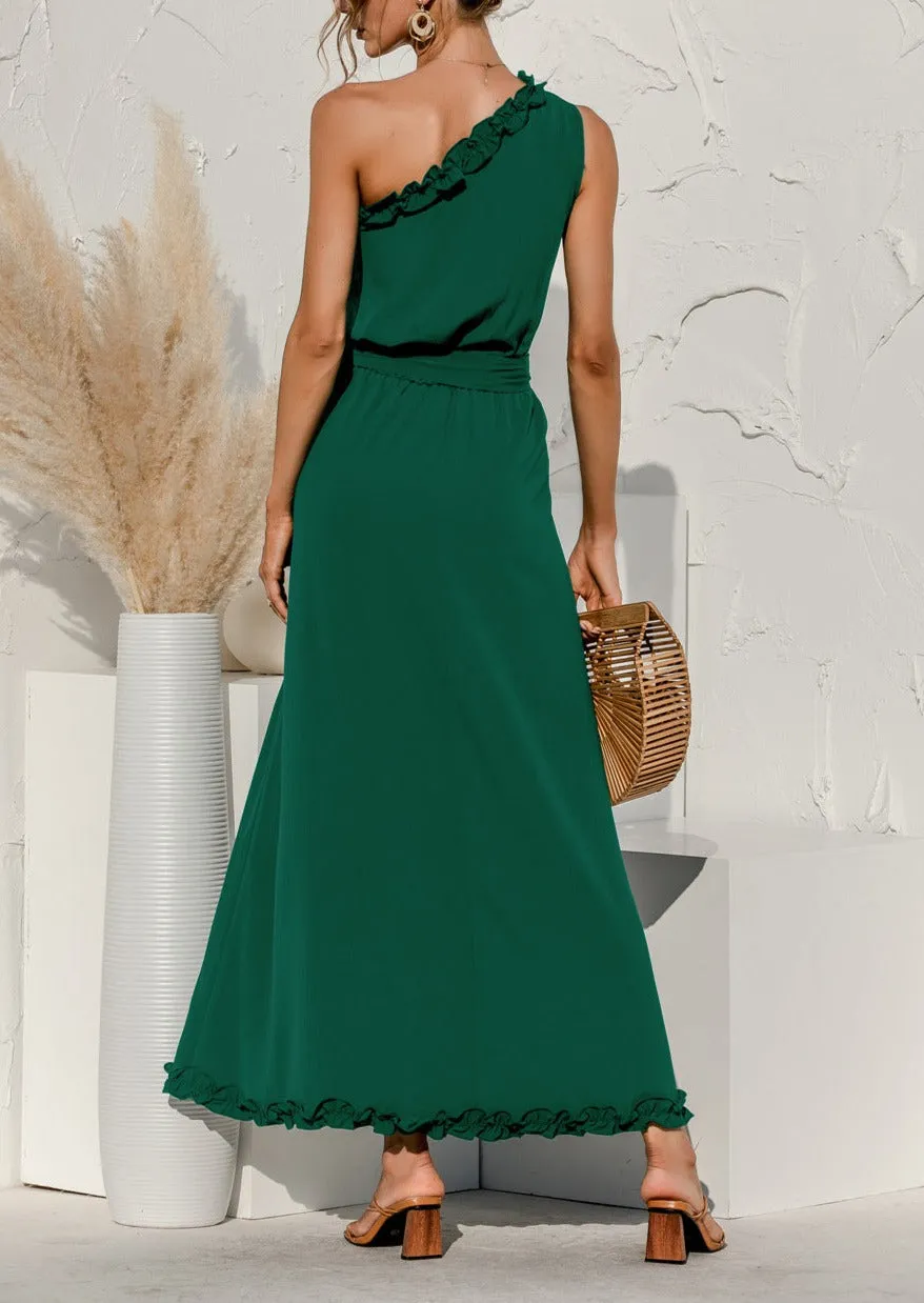 Date Night One Shoulder Maxi Dress
