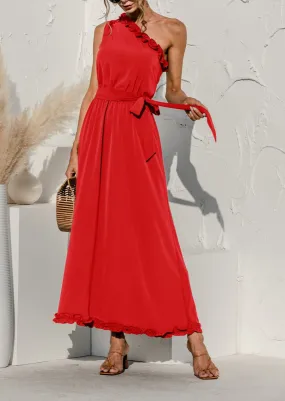 Date Night One Shoulder Maxi Dress