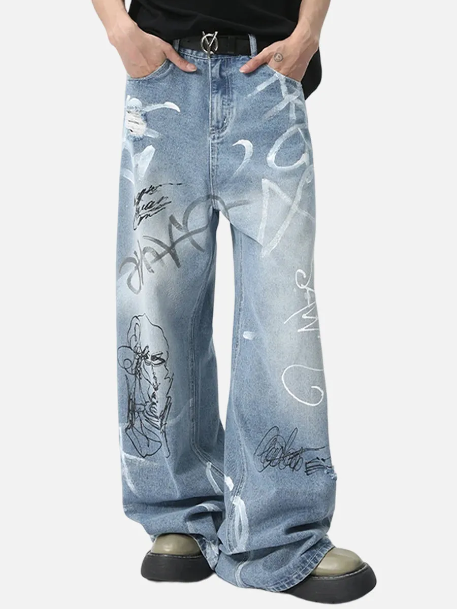 Drawing jeans