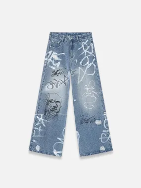 Drawing jeans