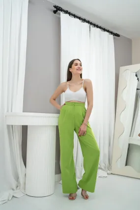 ELS High Waist Pants - Green - Montclair