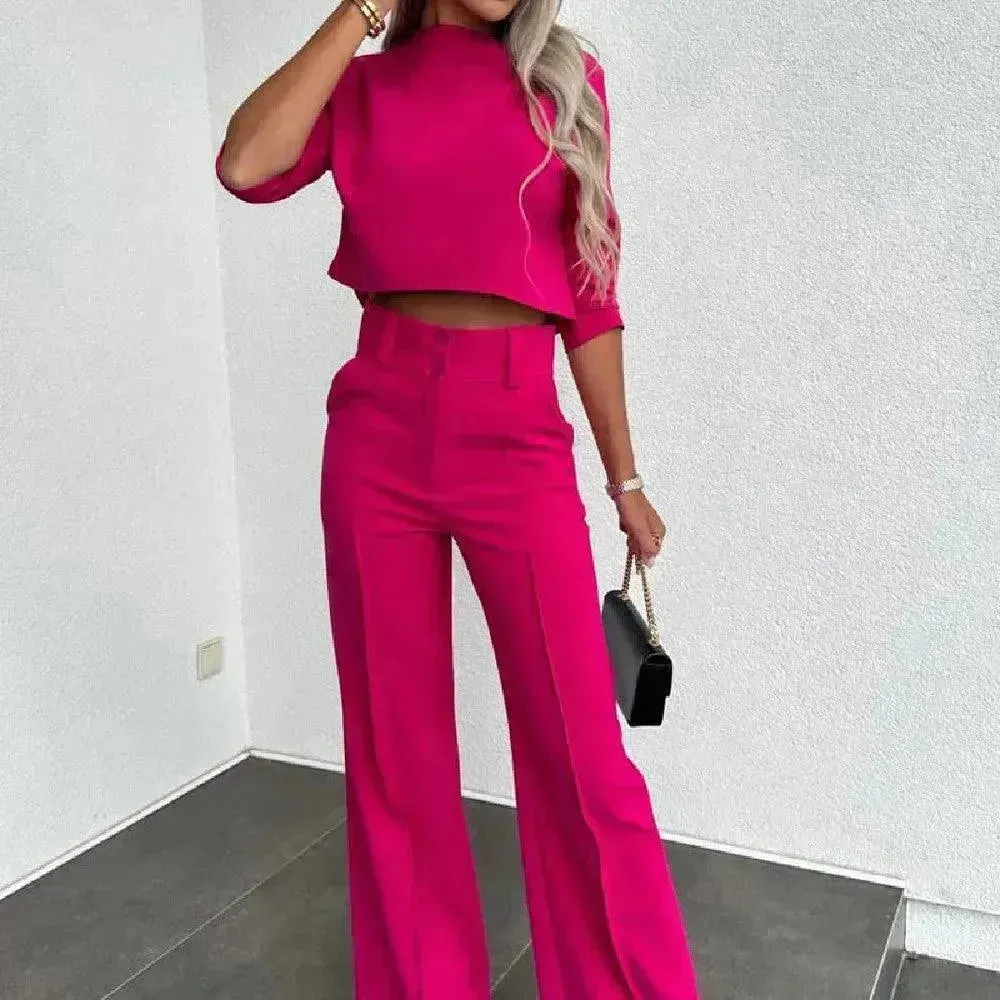 Fashion Tops High Waist Wide Leg