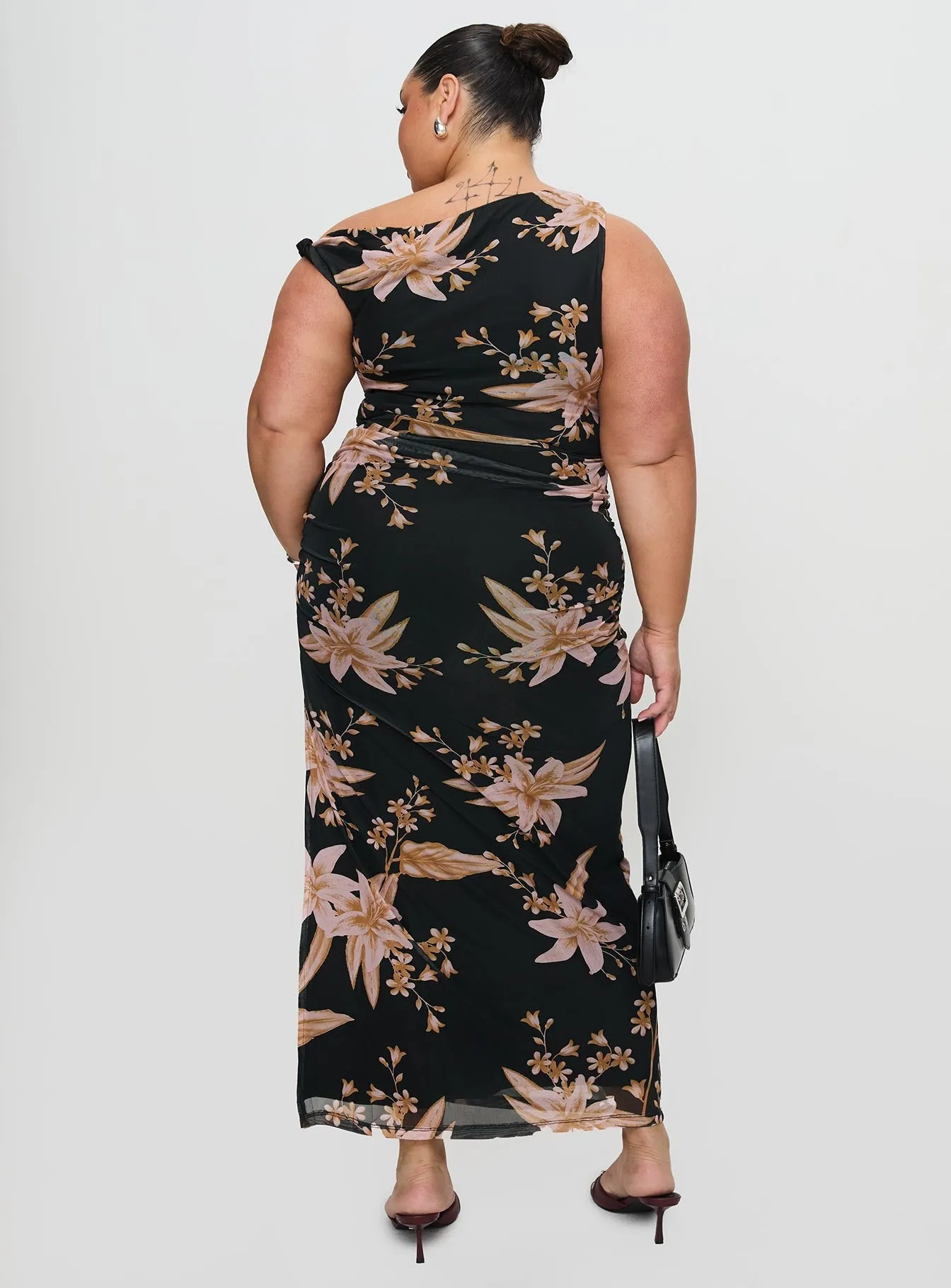 Goldrush Maxi Dress Black Floral