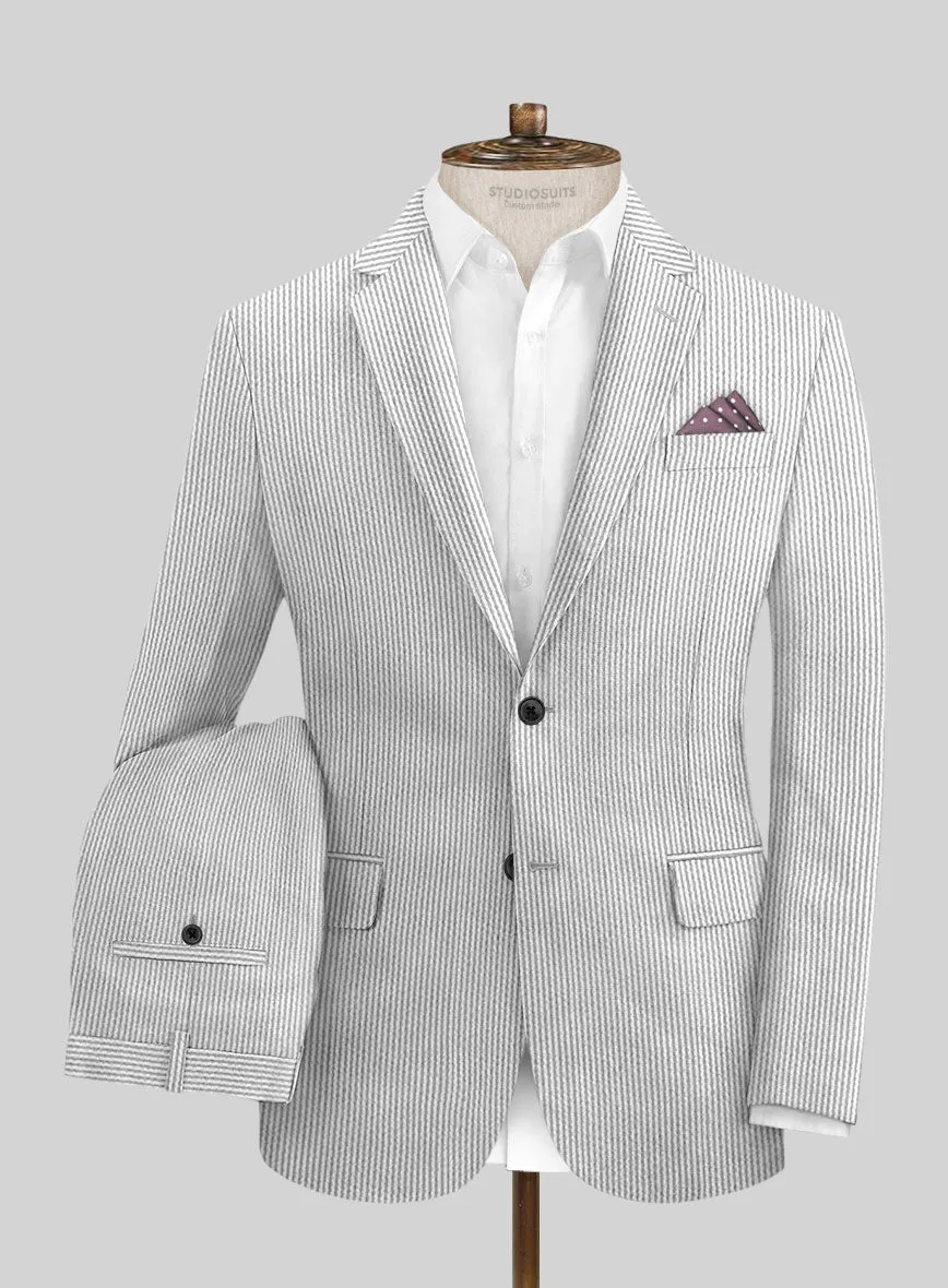Gray Seersucker Suit