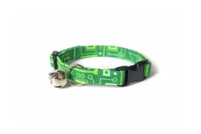 Green Circuit Board Cat Collar