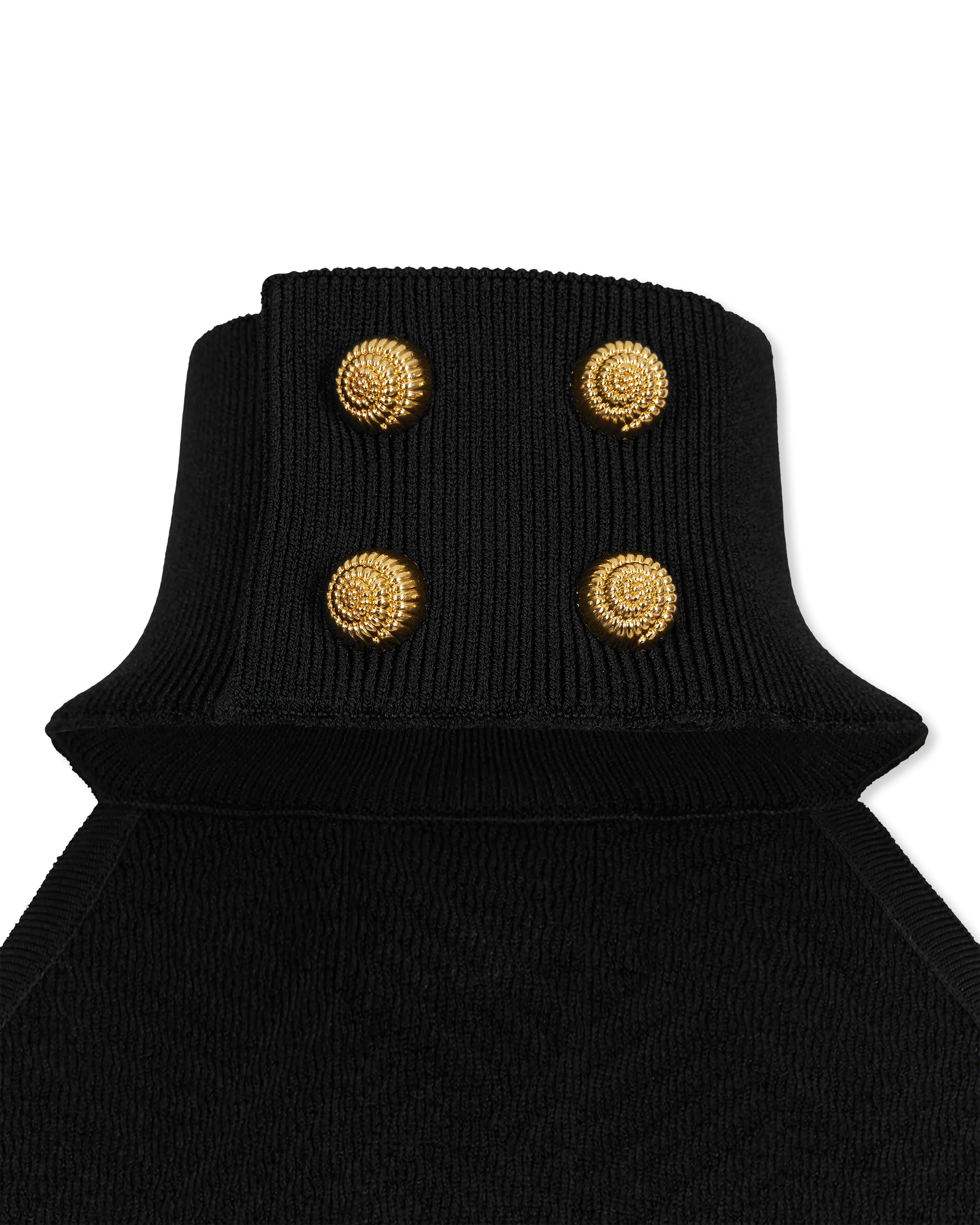 Halterneck Button Knit Mini Dress