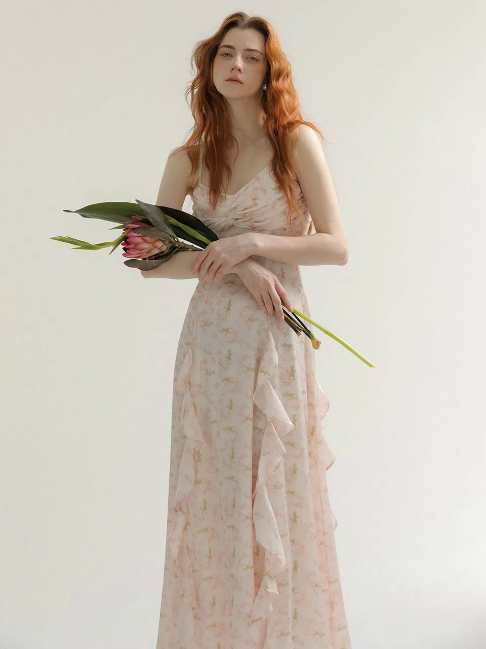 Hannah ruffle sleeveless dress