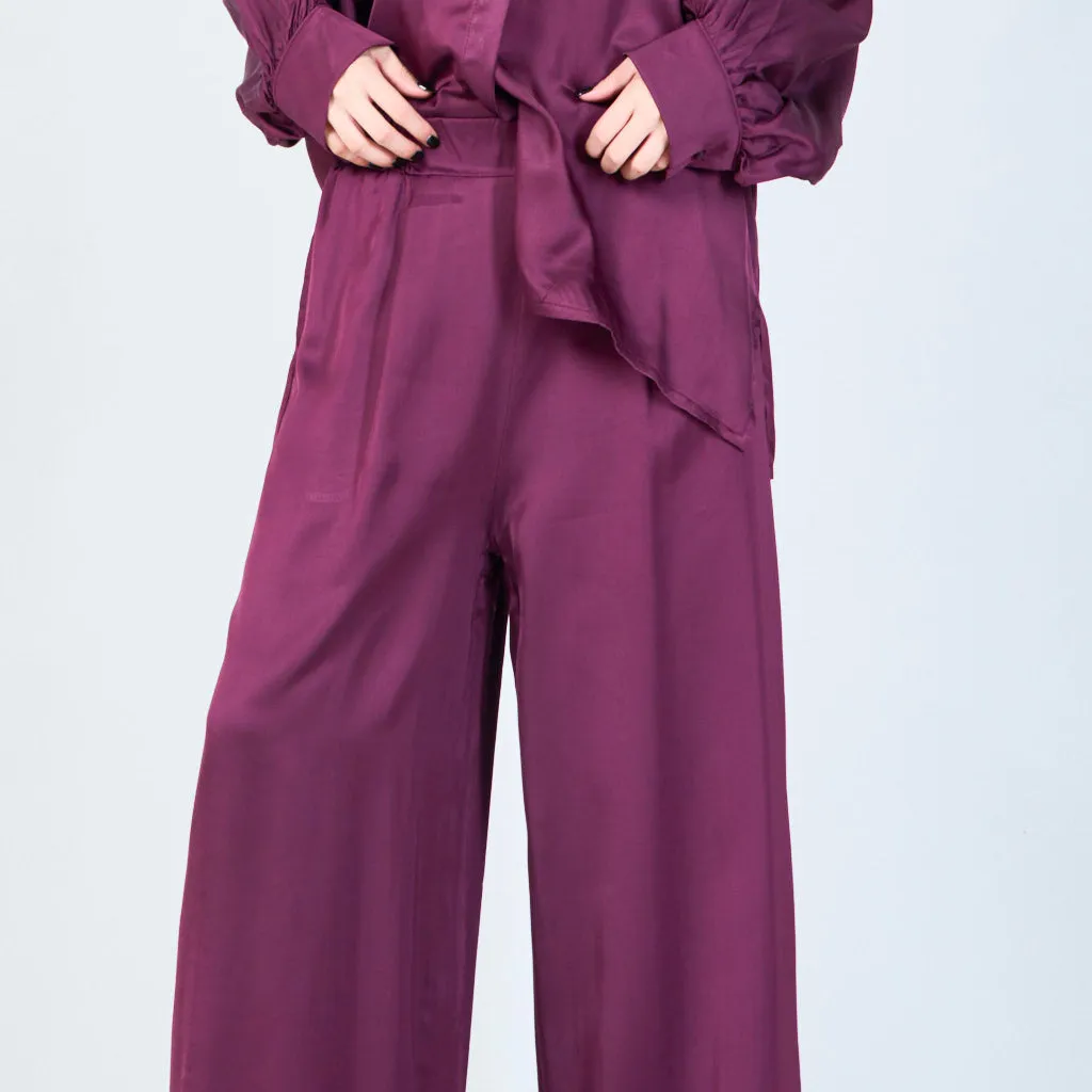 High-waist flowy pants wholesale