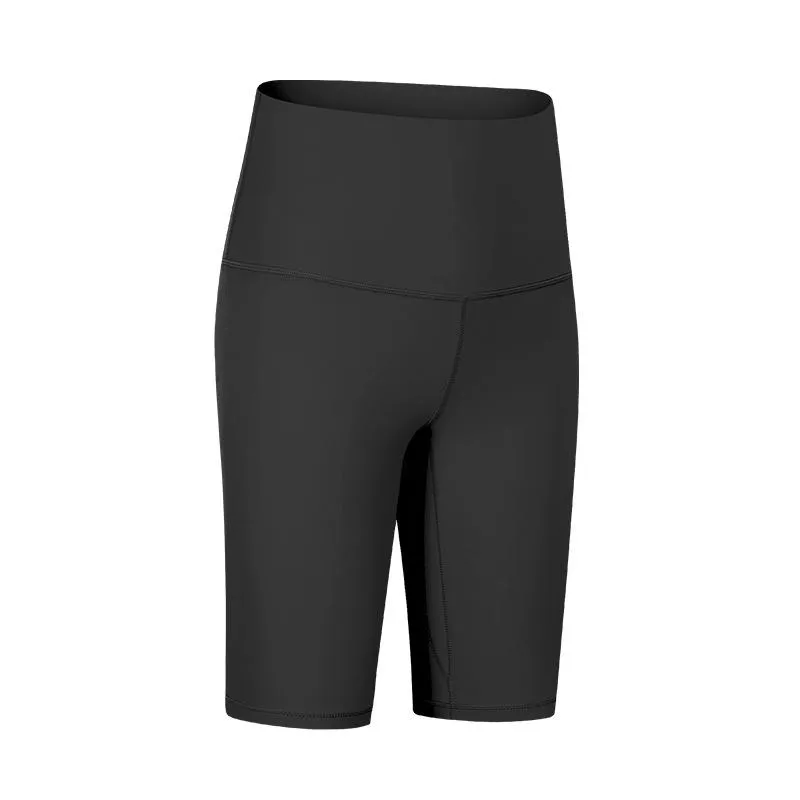 High waist hip yoga pants double-sided sanding elastic slim running pants women