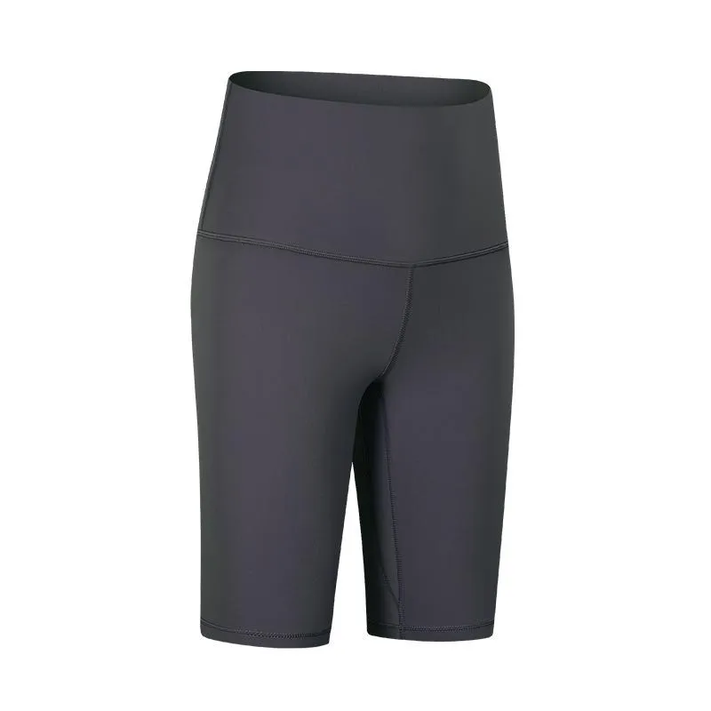 High waist hip yoga pants double-sided sanding elastic slim running pants women