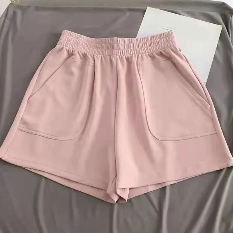 High Waist Pants With Pocket Yoga Shorts Women Sports Short Bottoms